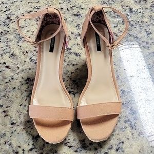 Forever 21 tan wedge heels 8.5